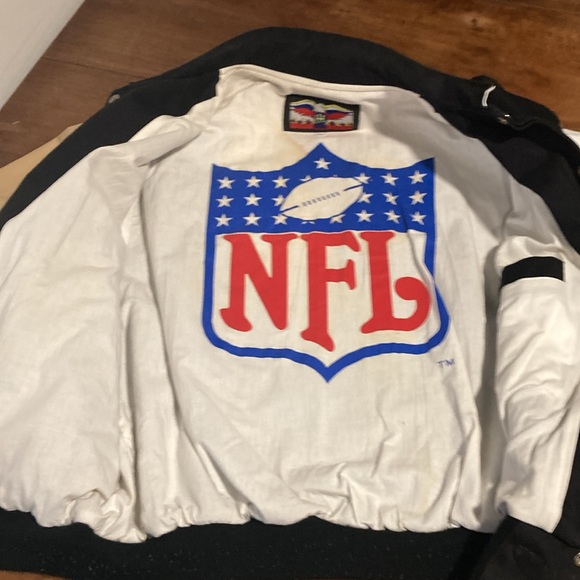 Jeff Hamilton San Francisco 49ers leather trim jacket XL - Picture 14 of 16